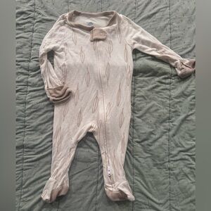 Cloud Island Cream and Brown Baby Onesie